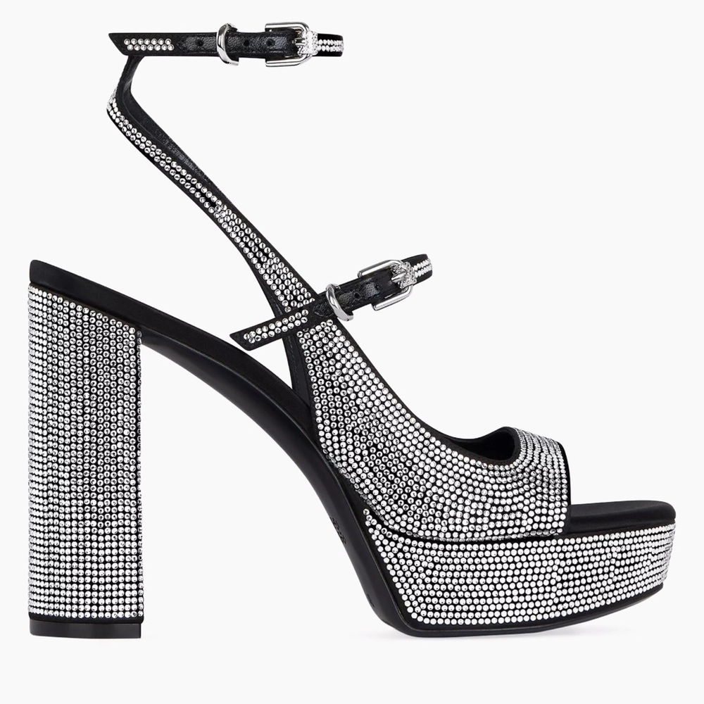 Givenchy Voyou Platform Sandals in Strass